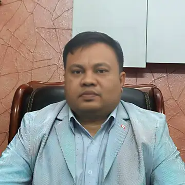 Md. Sayeem Farooky at his office desk